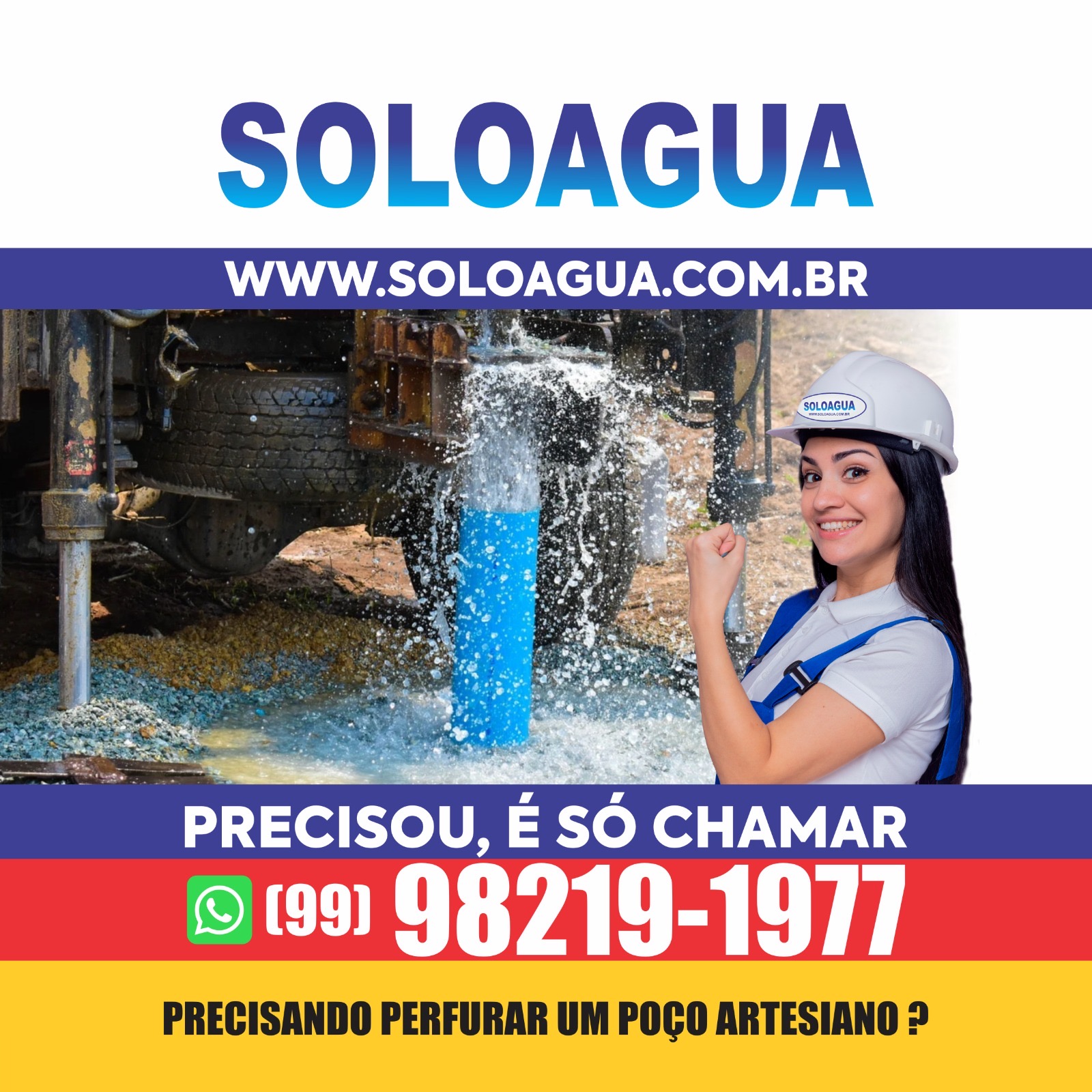 Serviço realizado pela Soloagua